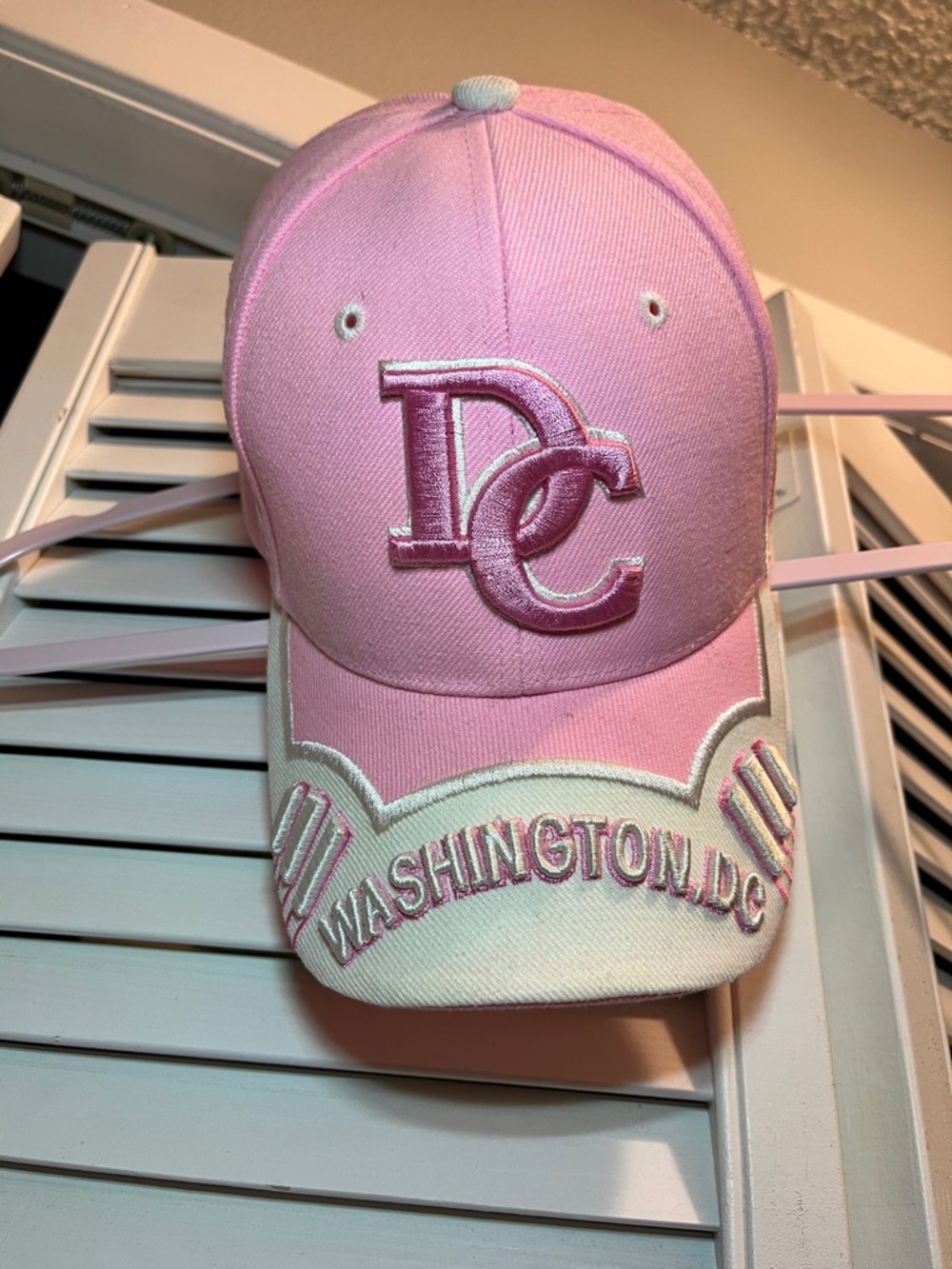 Washington DC Pink Embroidered Baseball Cap